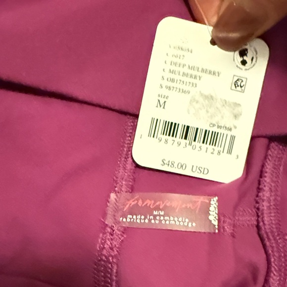 NWT FP Movement by Free People Magenta Legging/ Bike Shorts medium - Picture 3 of 3